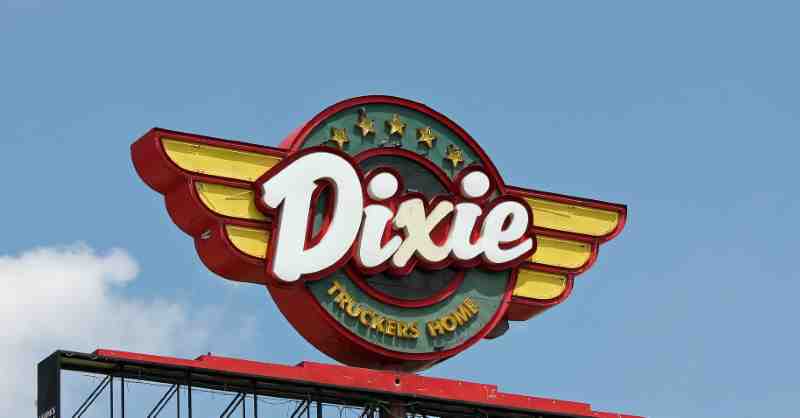 dixie truck stop sign