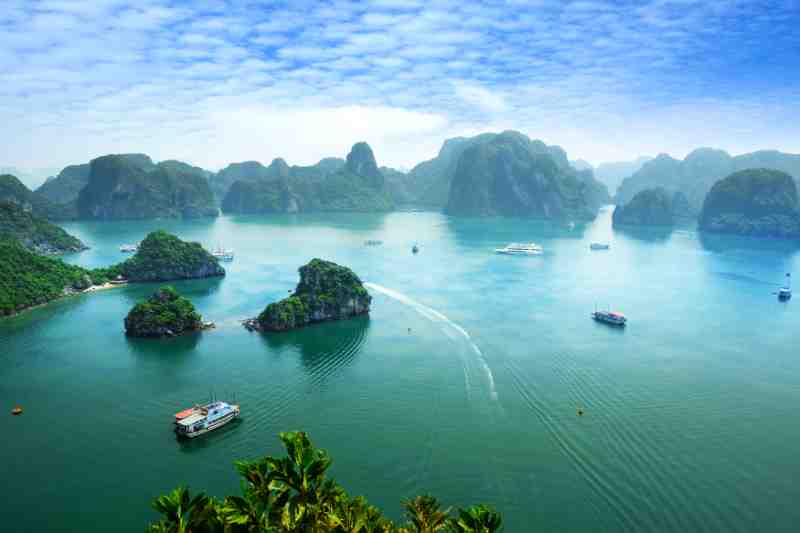 a view of halong bay